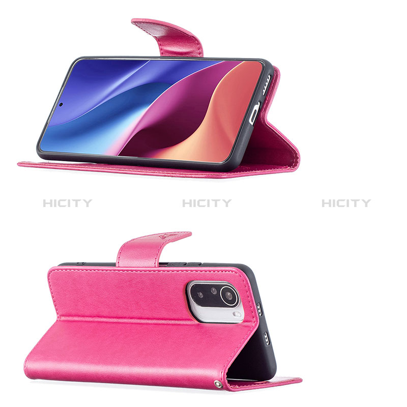 Handytasche Stand Schutzhülle Flip Leder Hülle Schmetterling B01F für Xiaomi Redmi K40 Pro+ Plus 5G groß