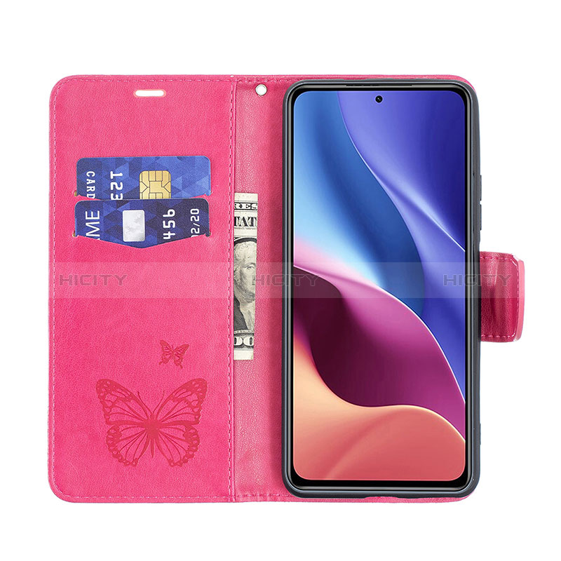 Handytasche Stand Schutzhülle Flip Leder Hülle Schmetterling B01F für Xiaomi Redmi K40 Pro+ Plus 5G