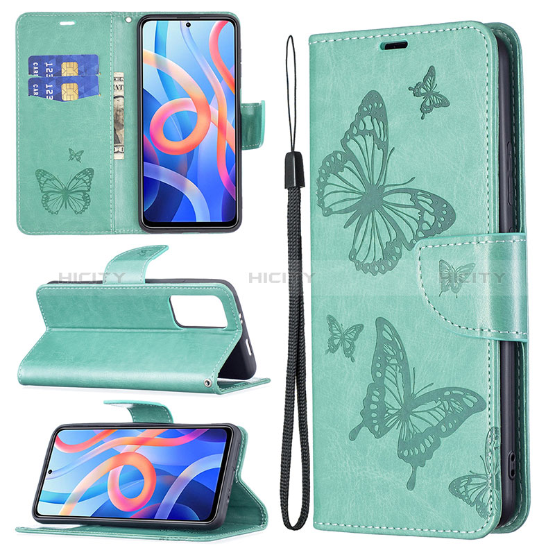 Handytasche Stand Schutzhülle Flip Leder Hülle Schmetterling B01F für Xiaomi Redmi Note 11S 5G