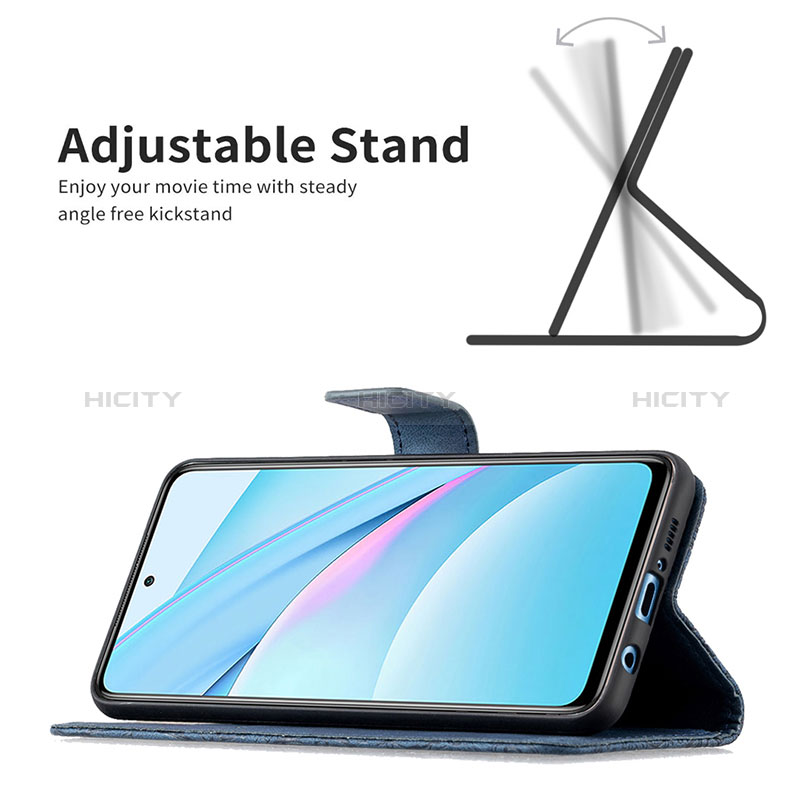 Handytasche Stand Schutzhülle Flip Leder Hülle Schmetterling B02F für Xiaomi Mi 10i 5G