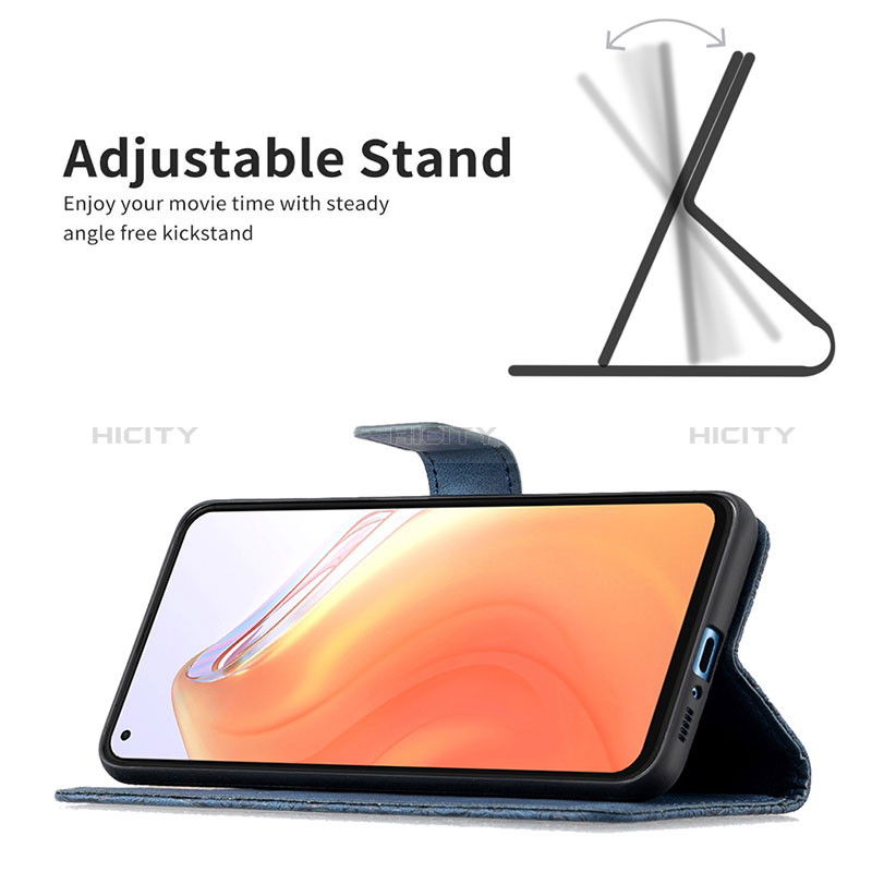 Handytasche Stand Schutzhülle Flip Leder Hülle Schmetterling B02F für Xiaomi Mi 10T 5G groß