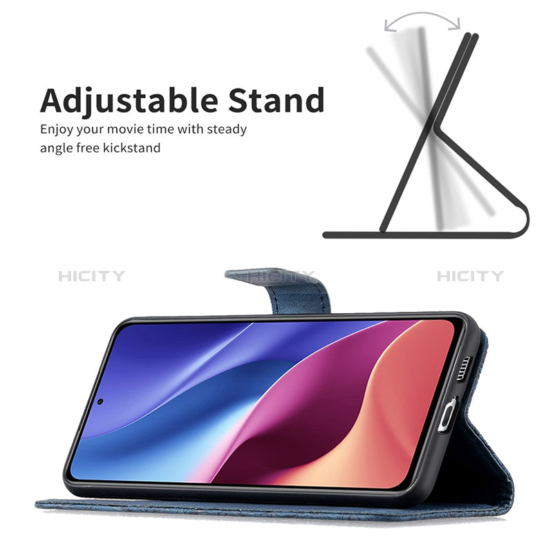 Handytasche Stand Schutzhülle Flip Leder Hülle Schmetterling B02F für Xiaomi Mi 11i 5G groß