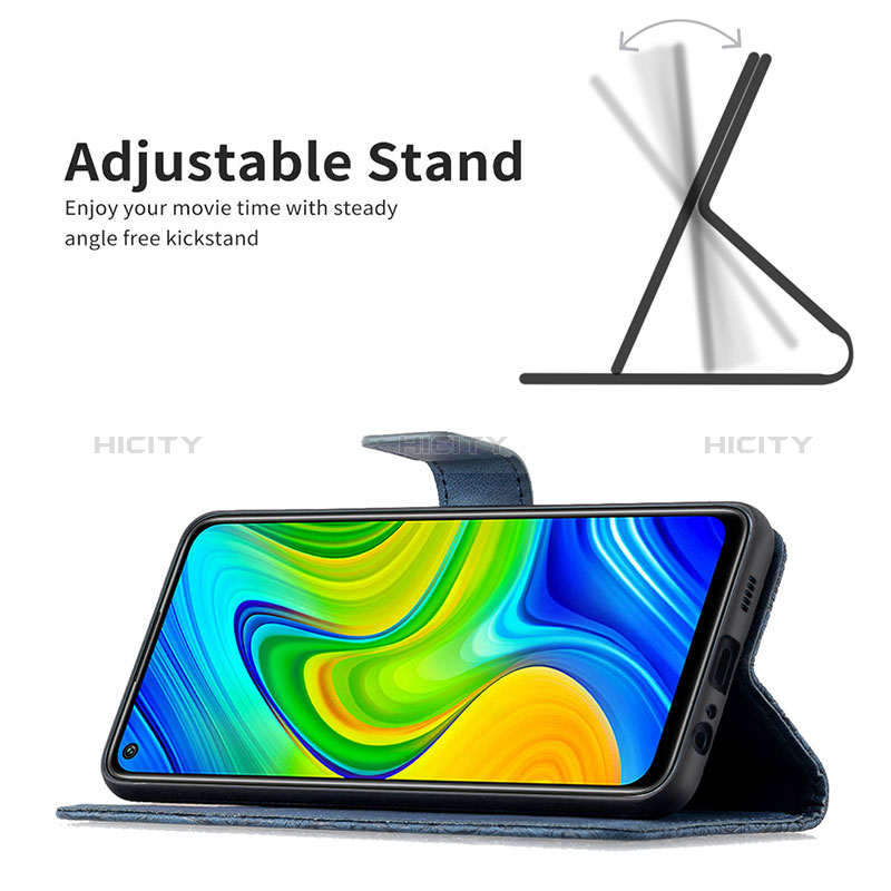 Handytasche Stand Schutzhülle Flip Leder Hülle Schmetterling B02F für Xiaomi Redmi 10X 4G