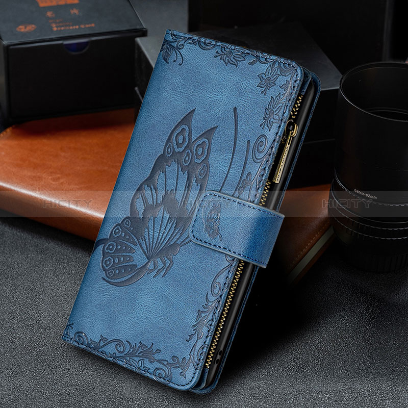 Handytasche Stand Schutzhülle Flip Leder Hülle Schmetterling B02F für Xiaomi Redmi Note 10 4G