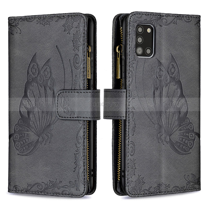 Handytasche Stand Schutzhülle Flip Leder Hülle Schmetterling B03F für Samsung Galaxy A31 groß