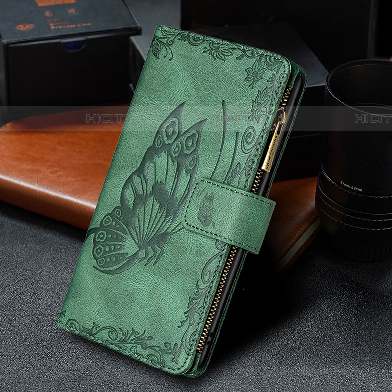 Handytasche Stand Schutzhülle Flip Leder Hülle Schmetterling B03F für Samsung Galaxy A52 4G