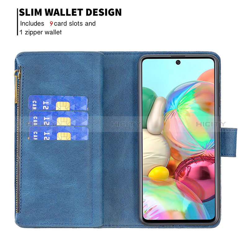 Handytasche Stand Schutzhülle Flip Leder Hülle Schmetterling B03F für Samsung Galaxy A71 5G