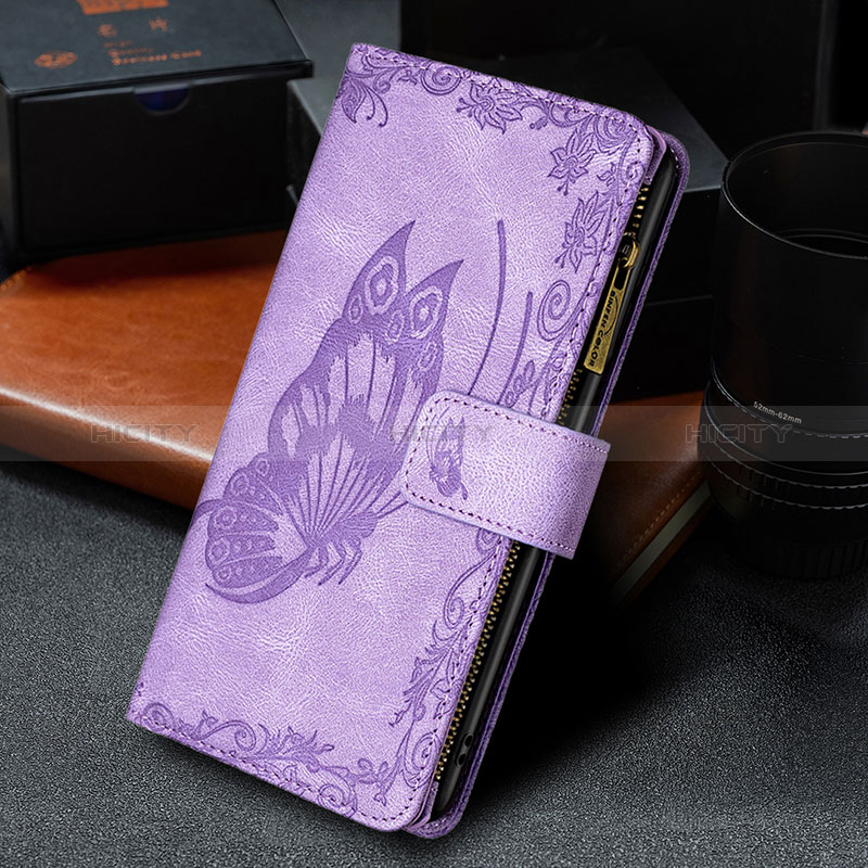 Handytasche Stand Schutzhülle Flip Leder Hülle Schmetterling B03F für Samsung Galaxy S20 Plus groß