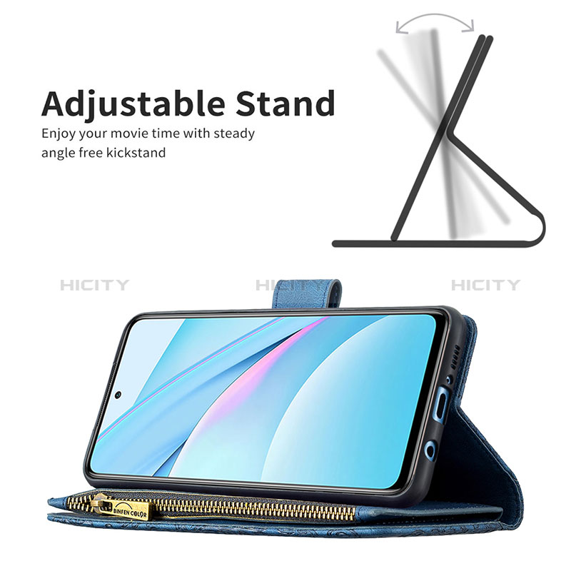 Handytasche Stand Schutzhülle Flip Leder Hülle Schmetterling B03F für Xiaomi Mi 10i 5G