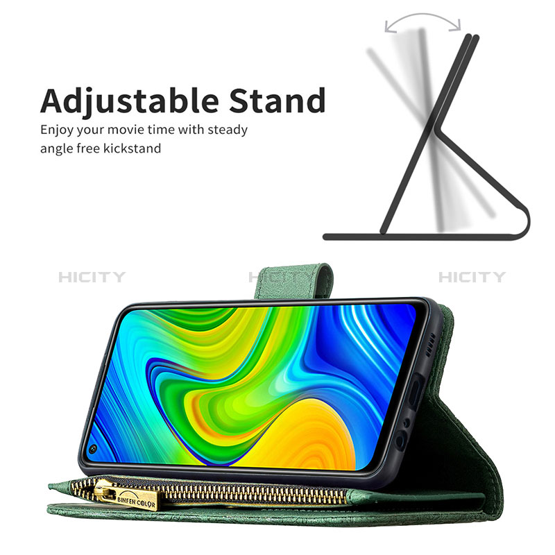 Handytasche Stand Schutzhülle Flip Leder Hülle Schmetterling B03F für Xiaomi Redmi 10X 4G