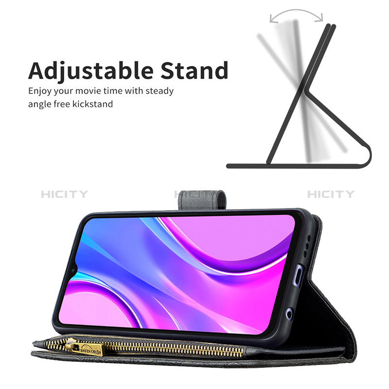 Handytasche Stand Schutzhülle Flip Leder Hülle Schmetterling B03F für Xiaomi Redmi 9