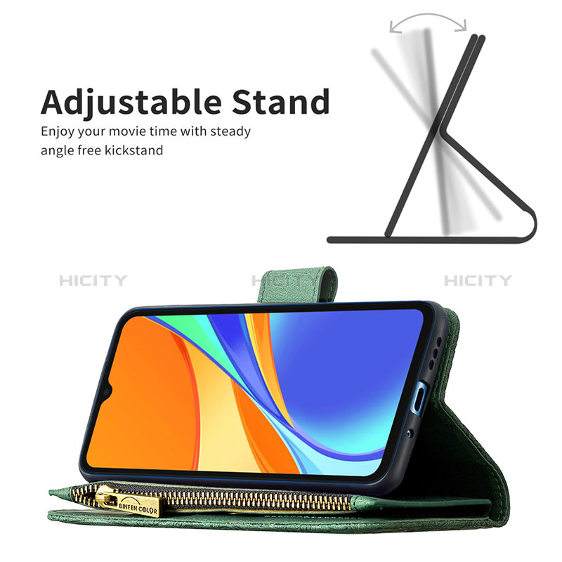 Handytasche Stand Schutzhülle Flip Leder Hülle Schmetterling B03F für Xiaomi Redmi 9 India