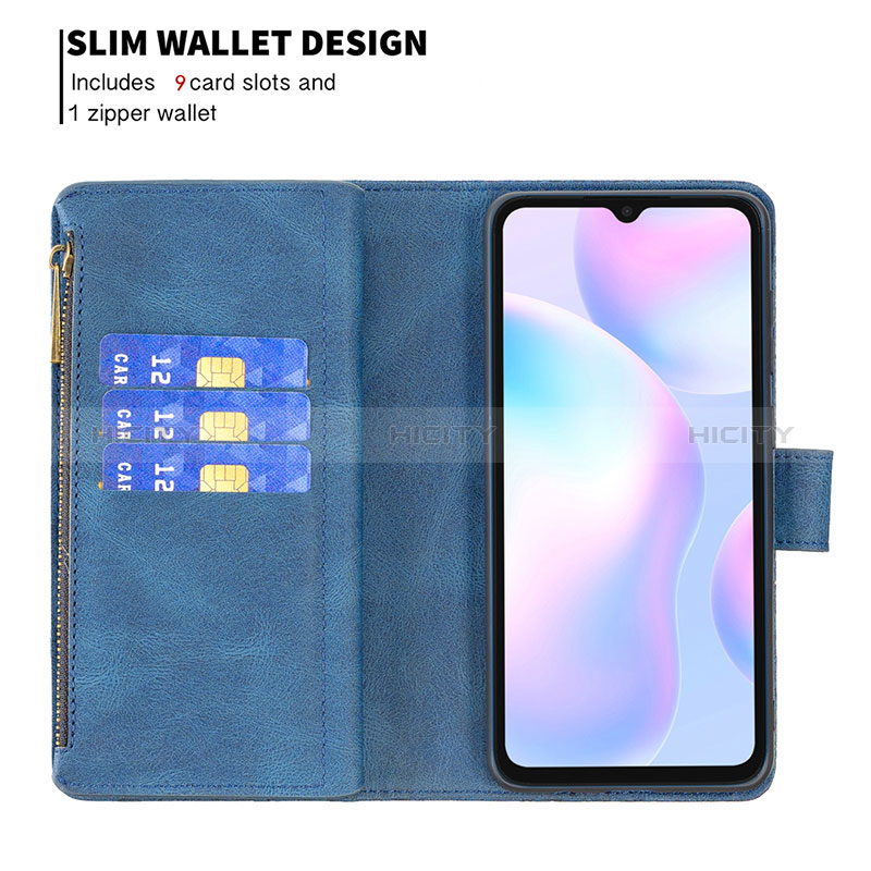 Handytasche Stand Schutzhülle Flip Leder Hülle Schmetterling B03F für Xiaomi Redmi 9i