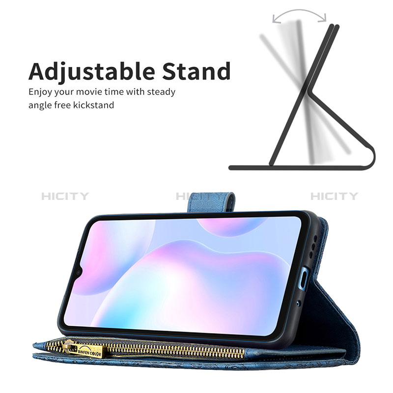 Handytasche Stand Schutzhülle Flip Leder Hülle Schmetterling B03F für Xiaomi Redmi 9i