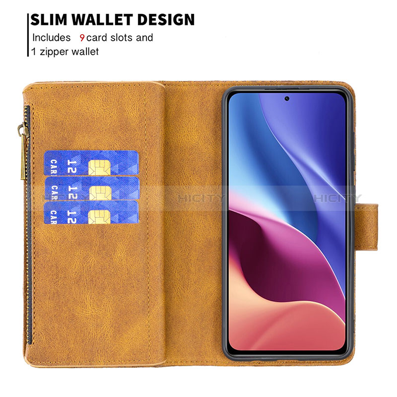 Handytasche Stand Schutzhülle Flip Leder Hülle Schmetterling B03F für Xiaomi Redmi K40 Pro+ Plus 5G groß