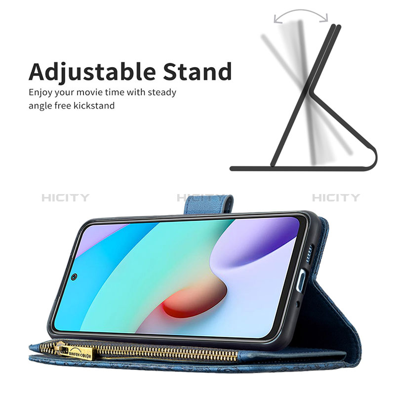Handytasche Stand Schutzhülle Flip Leder Hülle Schmetterling B03F für Xiaomi Redmi Note 11 4G (2021)