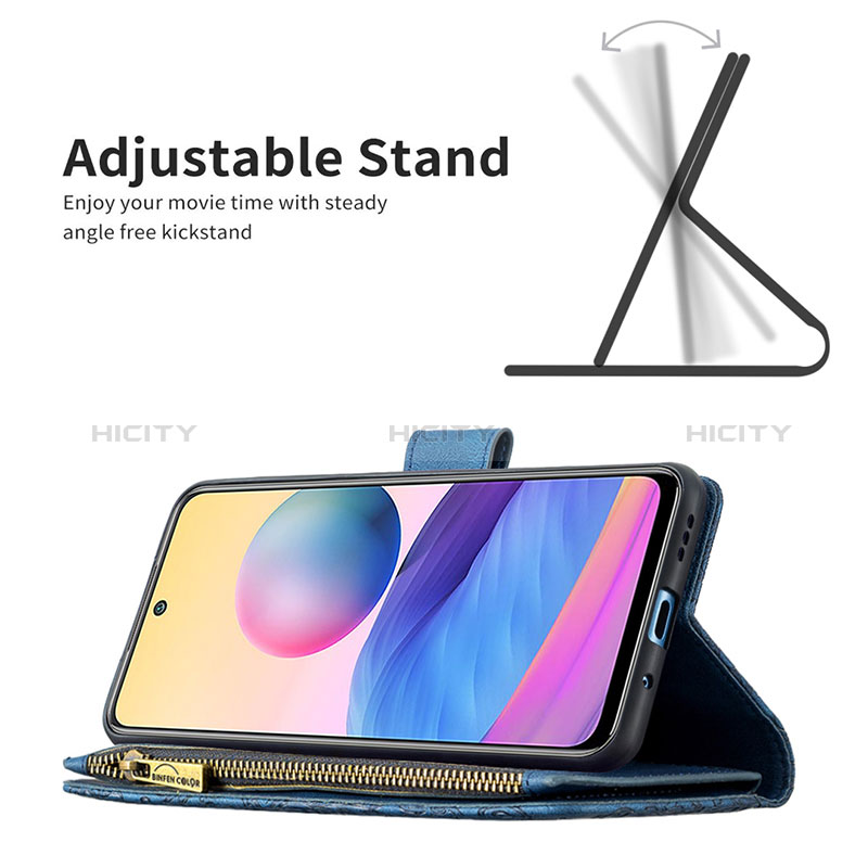 Handytasche Stand Schutzhülle Flip Leder Hülle Schmetterling B03F für Xiaomi Redmi Note 11 SE 5G