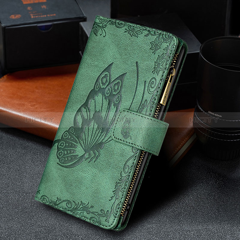 Handytasche Stand Schutzhülle Flip Leder Hülle Schmetterling B03F für Xiaomi Redmi Note 9 groß