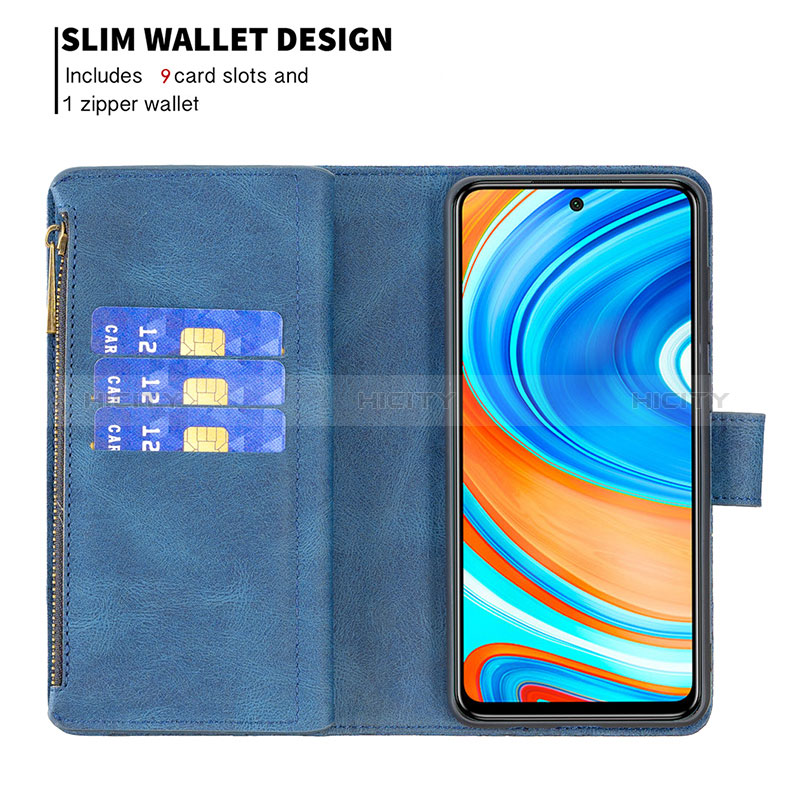 Handytasche Stand Schutzhülle Flip Leder Hülle Schmetterling B03F für Xiaomi Redmi Note 9 Pro Max