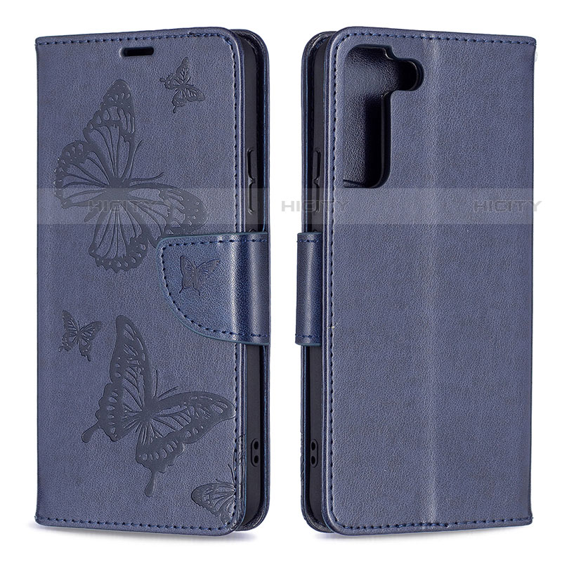 Handytasche Stand Schutzhülle Flip Leder Hülle Schmetterling B13F für Samsung Galaxy S21 5G