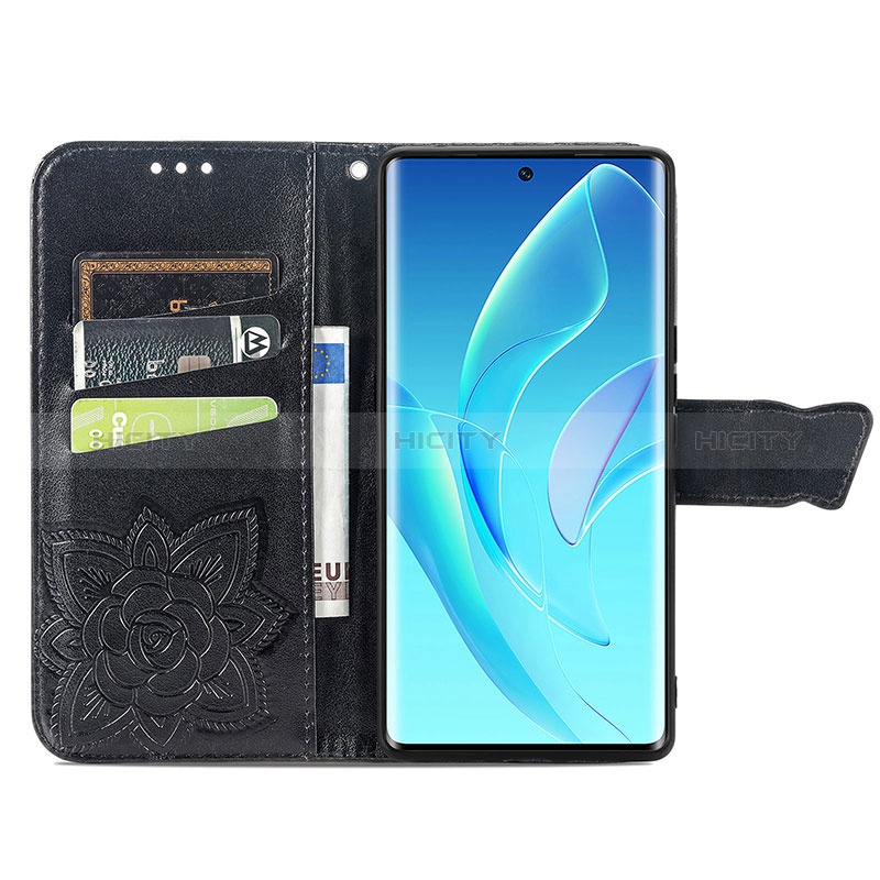 Handytasche Stand Schutzhülle Flip Leder Hülle Schmetterling für Huawei Honor 60 5G