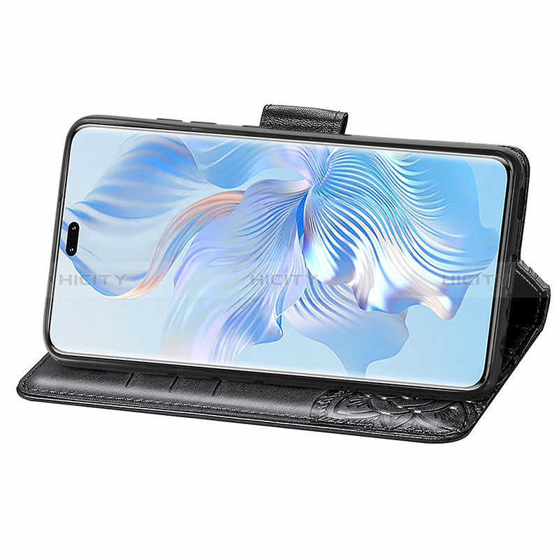 Handytasche Stand Schutzhülle Flip Leder Hülle Schmetterling für Huawei Honor 80 Pro 5G