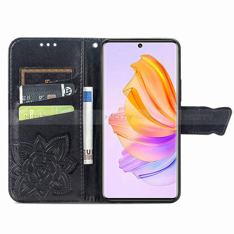 Handytasche Stand Schutzhülle Flip Leder Hülle Schmetterling für Huawei Honor 80 SE 5G groß