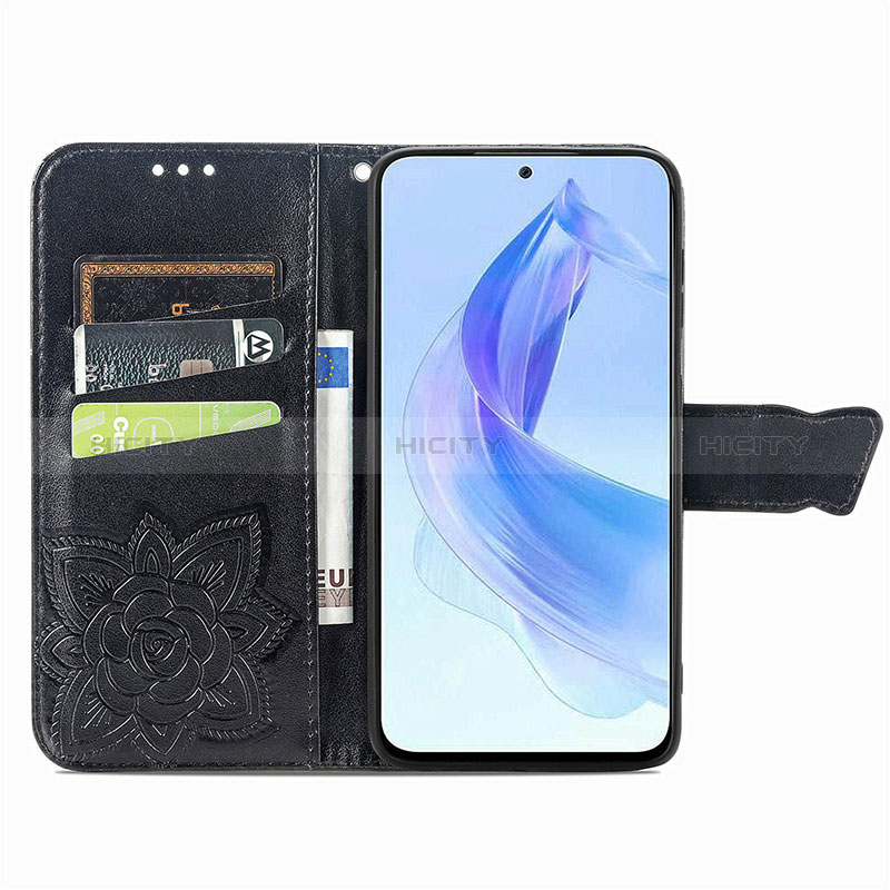 Handytasche Stand Schutzhülle Flip Leder Hülle Schmetterling für Huawei Honor 90 Lite 5G groß