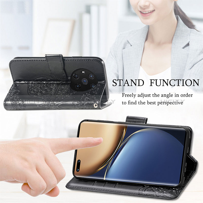 Handytasche Stand Schutzhülle Flip Leder Hülle Schmetterling für Huawei Honor Magic3 5G groß