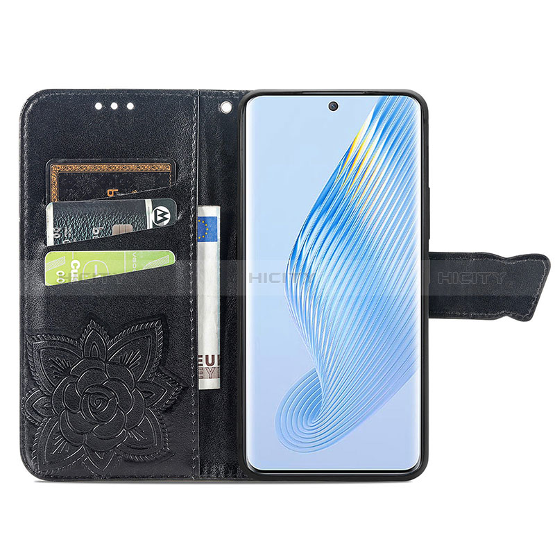 Handytasche Stand Schutzhülle Flip Leder Hülle Schmetterling für Huawei Honor Magic5 5G