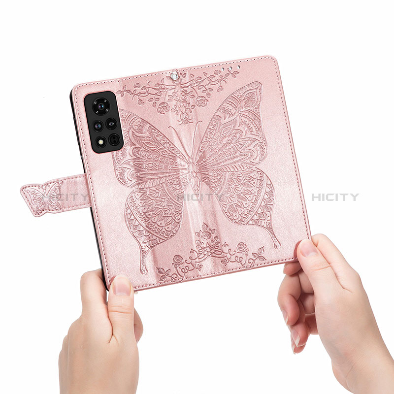 Handytasche Stand Schutzhülle Flip Leder Hülle Schmetterling für Huawei Honor V40 5G