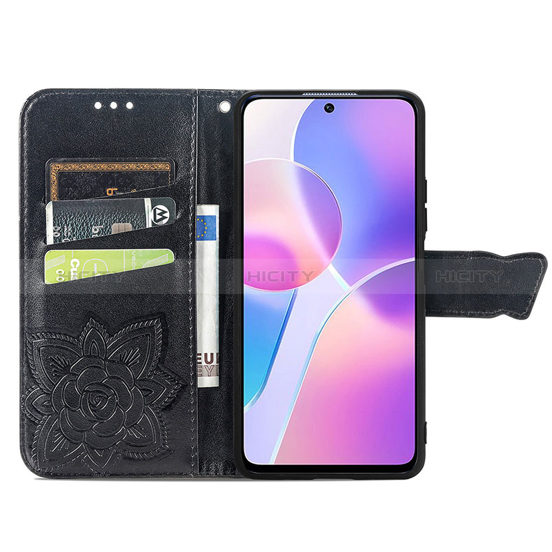 Handytasche Stand Schutzhülle Flip Leder Hülle Schmetterling für Huawei Honor X30i