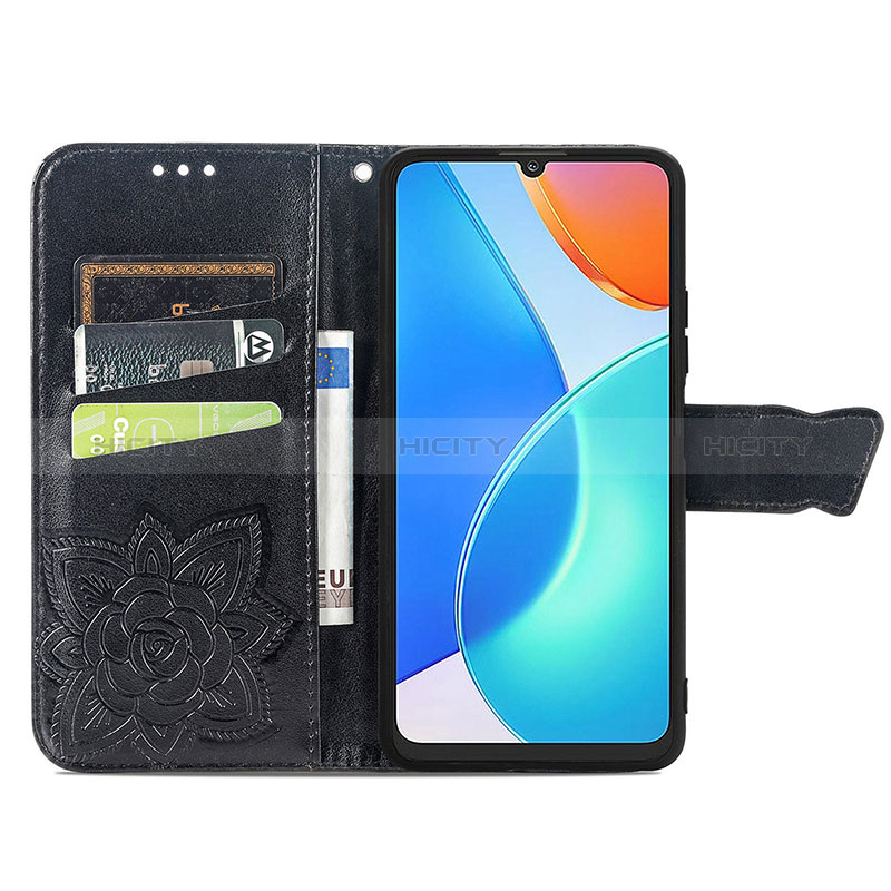 Handytasche Stand Schutzhülle Flip Leder Hülle Schmetterling für Huawei Honor X7