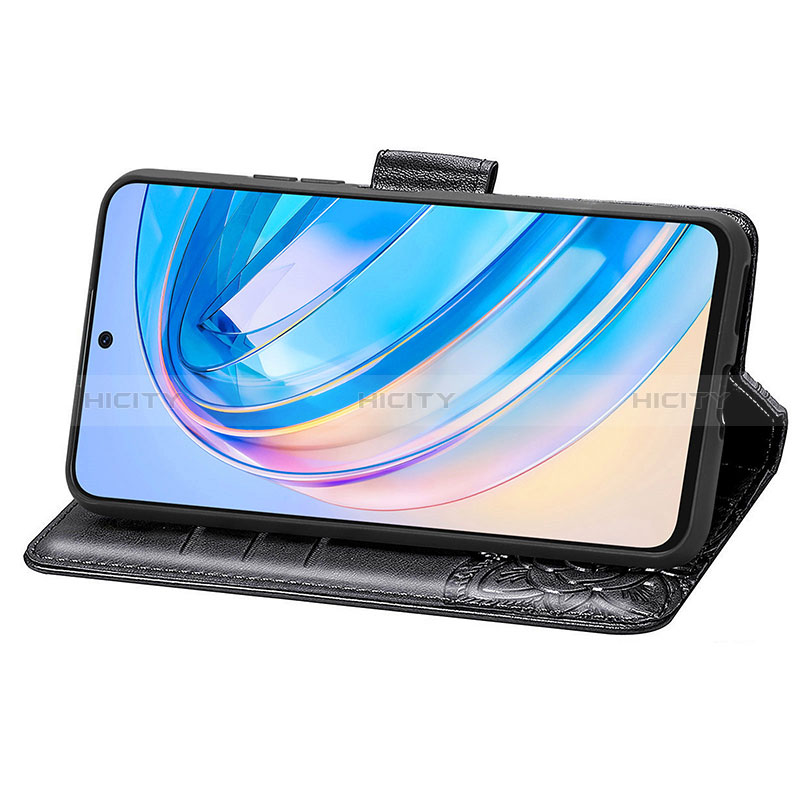 Handytasche Stand Schutzhülle Flip Leder Hülle Schmetterling für Huawei Honor X8a 4G