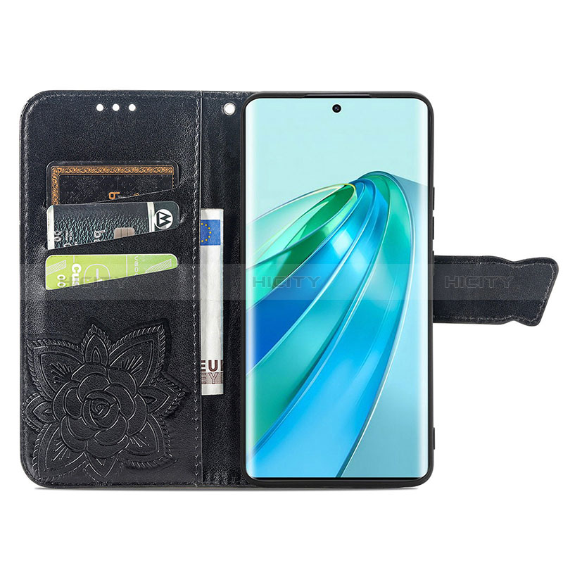 Handytasche Stand Schutzhülle Flip Leder Hülle Schmetterling für Huawei Honor X9a 5G groß