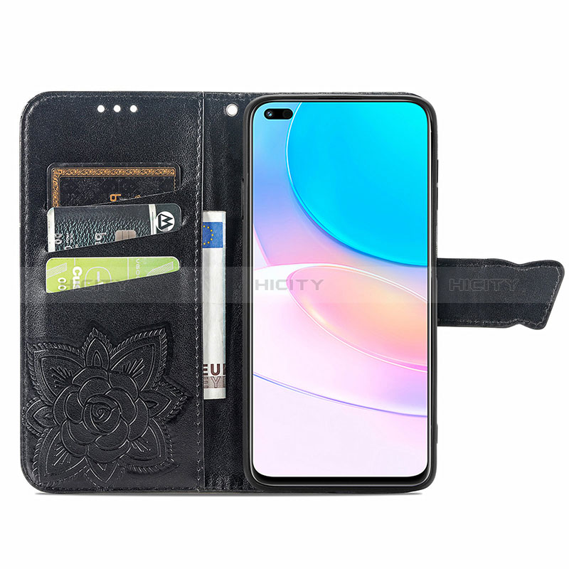 Handytasche Stand Schutzhülle Flip Leder Hülle Schmetterling für Huawei Nova 8i groß