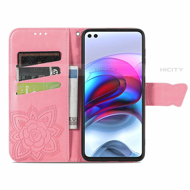 Handytasche Stand Schutzhülle Flip Leder Hülle Schmetterling für Motorola Moto Edge S 5G groß