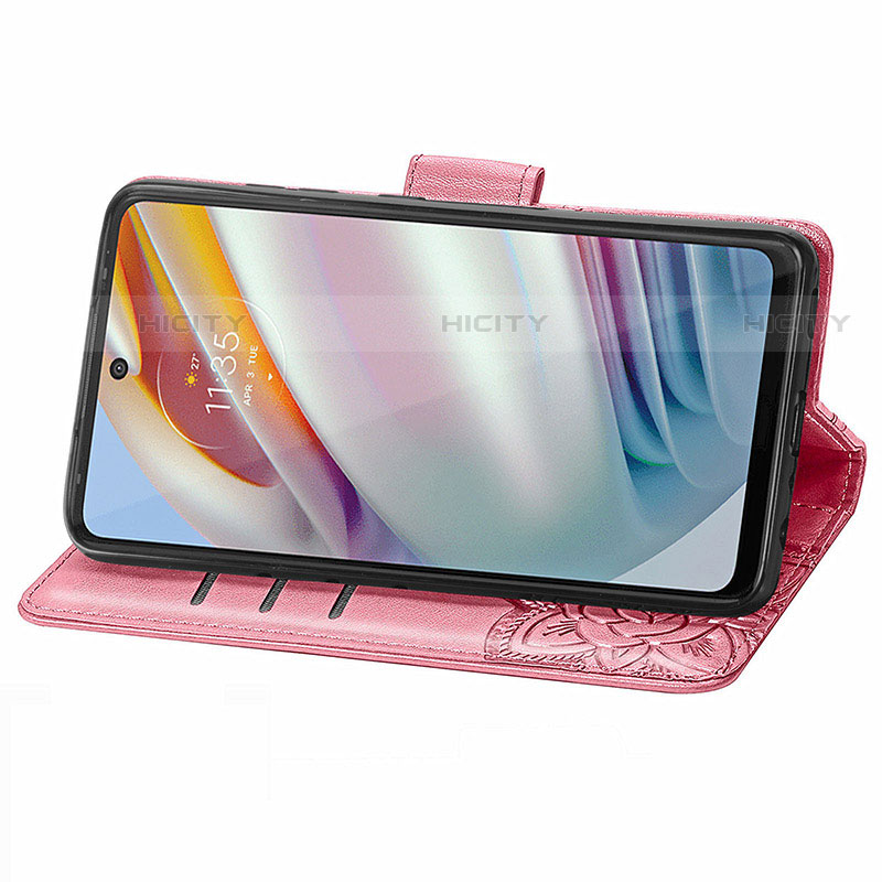 Handytasche Stand Schutzhülle Flip Leder Hülle Schmetterling für Motorola Moto G60