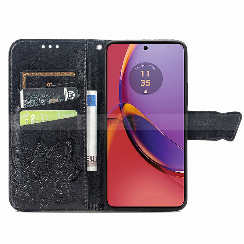 Handytasche Stand Schutzhülle Flip Leder Hülle Schmetterling für Motorola Moto G84 5G