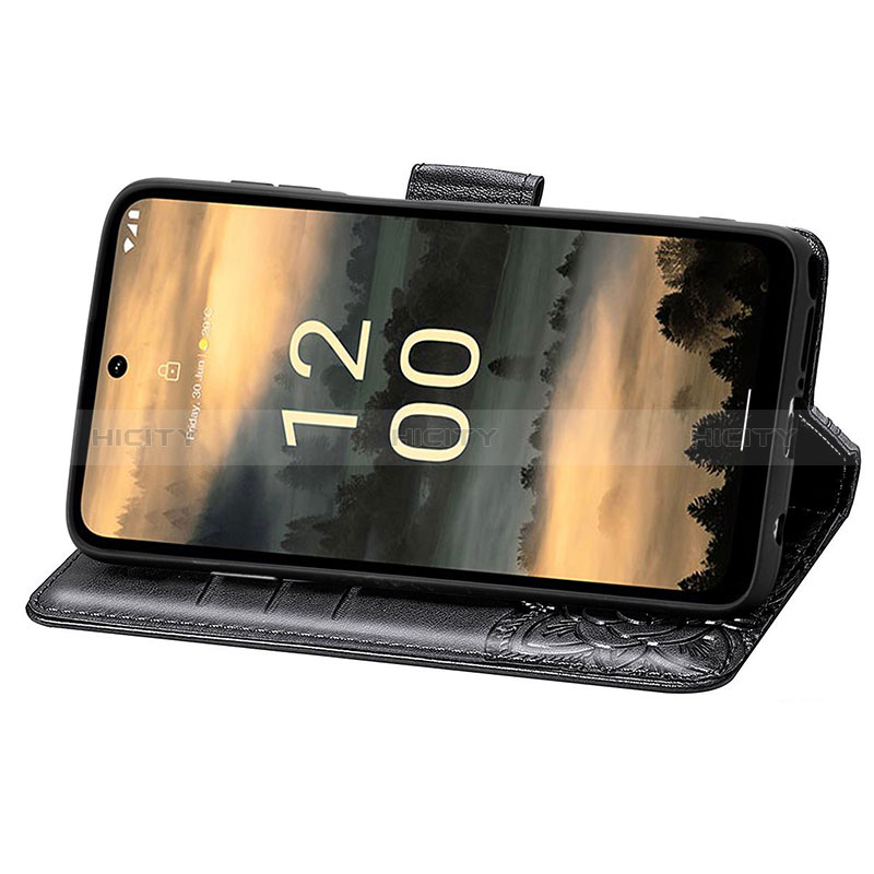 Handytasche Stand Schutzhülle Flip Leder Hülle Schmetterling für Nokia XR21 groß