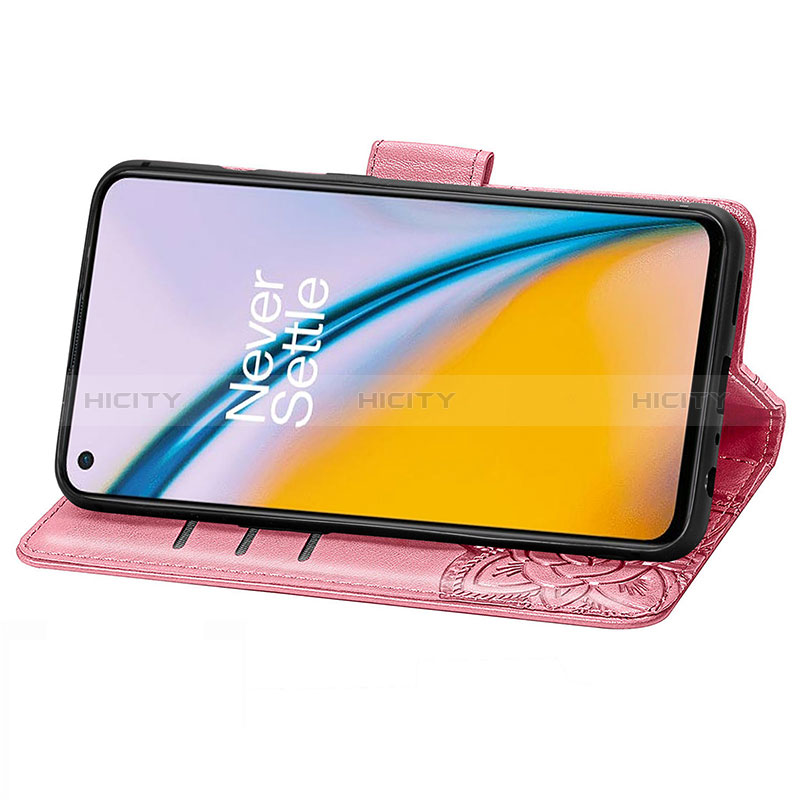 Handytasche Stand Schutzhülle Flip Leder Hülle Schmetterling für OnePlus Nord 2 5G