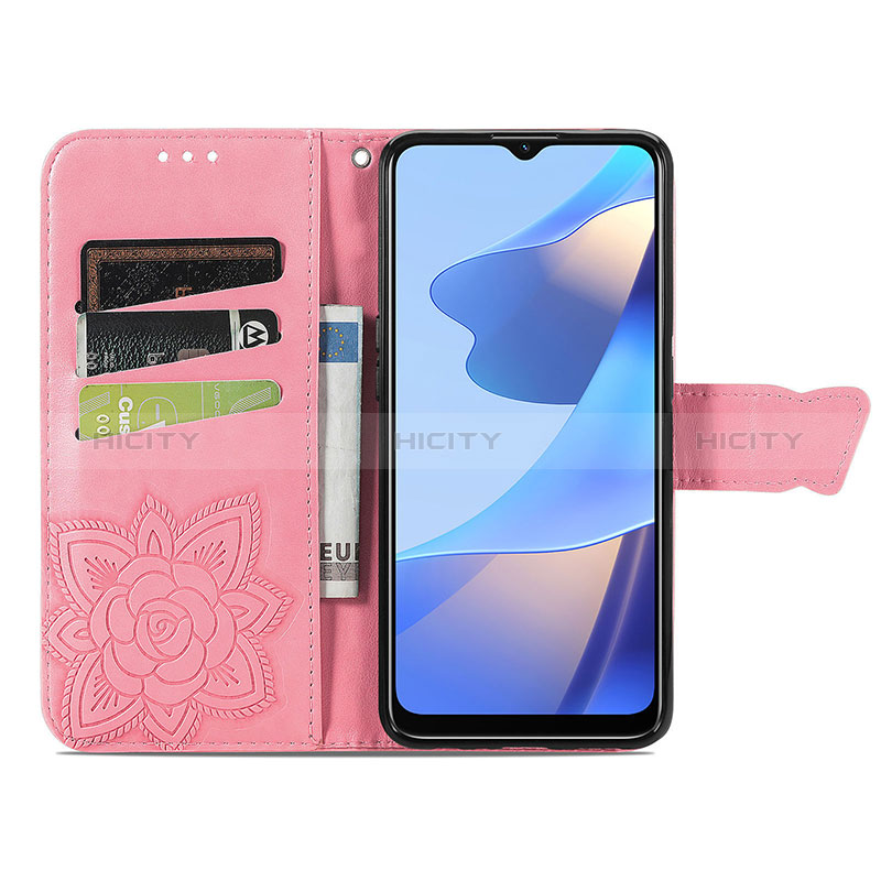 Handytasche Stand Schutzhülle Flip Leder Hülle Schmetterling für Oppo A16