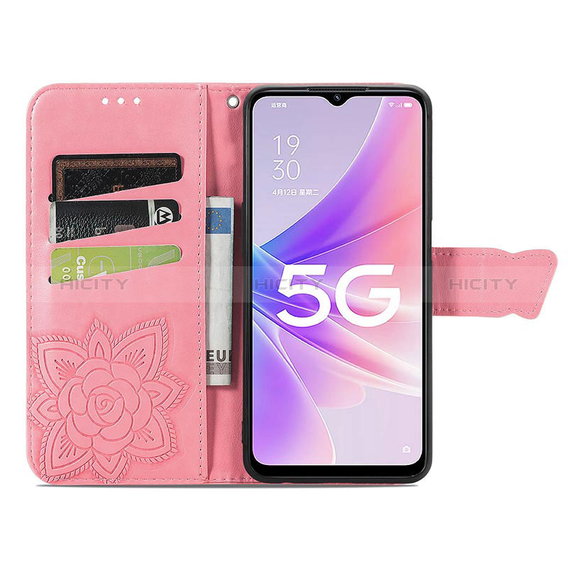 Handytasche Stand Schutzhülle Flip Leder Hülle Schmetterling für Oppo K10 5G India groß