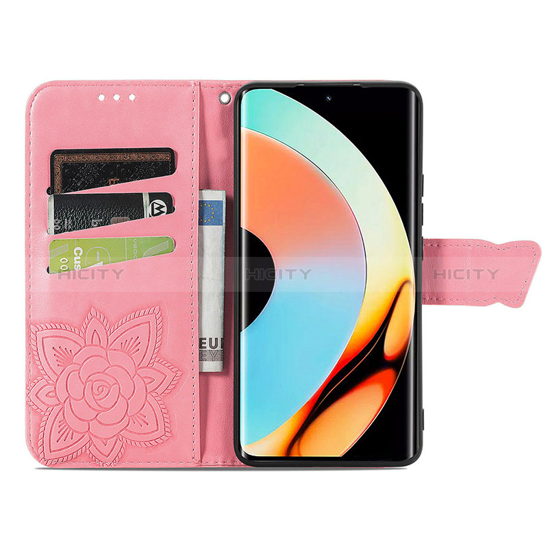 Handytasche Stand Schutzhülle Flip Leder Hülle Schmetterling für Realme 10 Pro+ Plus 5G