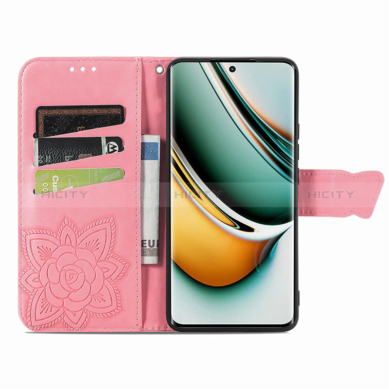 Handytasche Stand Schutzhülle Flip Leder Hülle Schmetterling für Realme 11 Pro+ Plus 5G groß