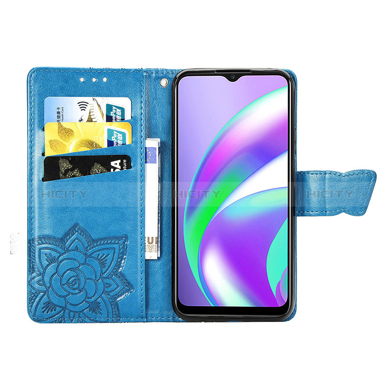 Handytasche Stand Schutzhülle Flip Leder Hülle Schmetterling für Realme 7i RMX2193