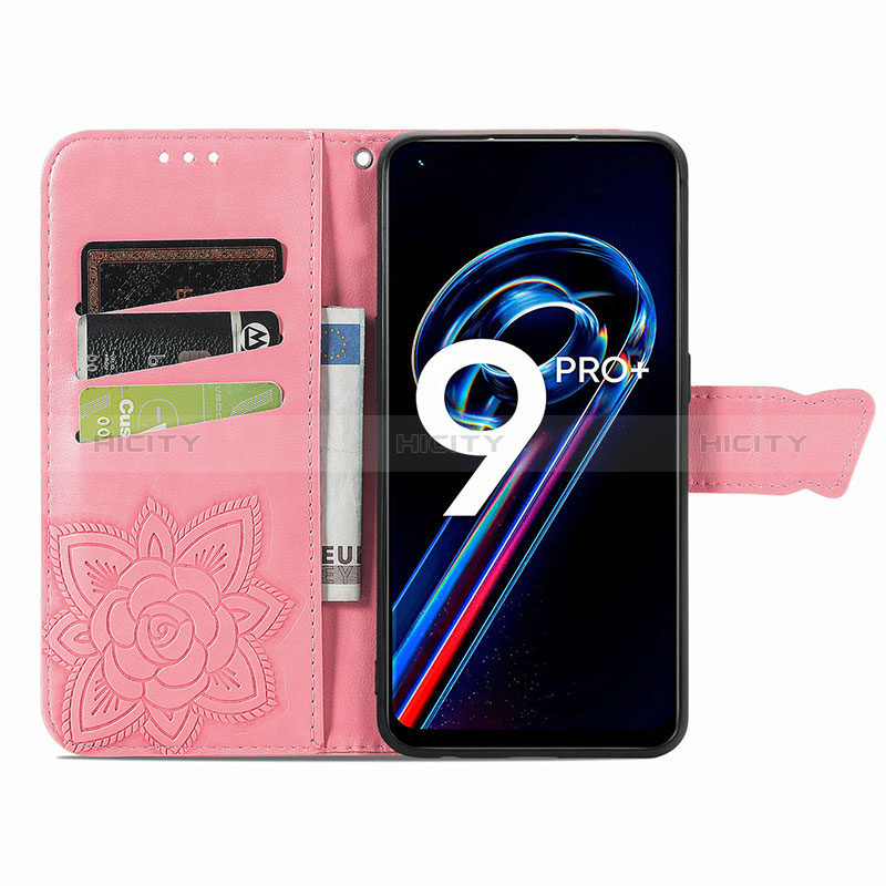 Handytasche Stand Schutzhülle Flip Leder Hülle Schmetterling für Realme 9 Pro+ Plus 5G groß