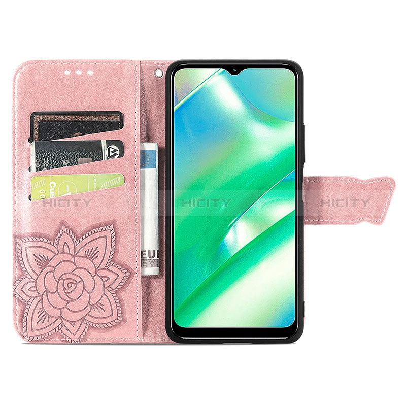 Handytasche Stand Schutzhülle Flip Leder Hülle Schmetterling für Realme C33