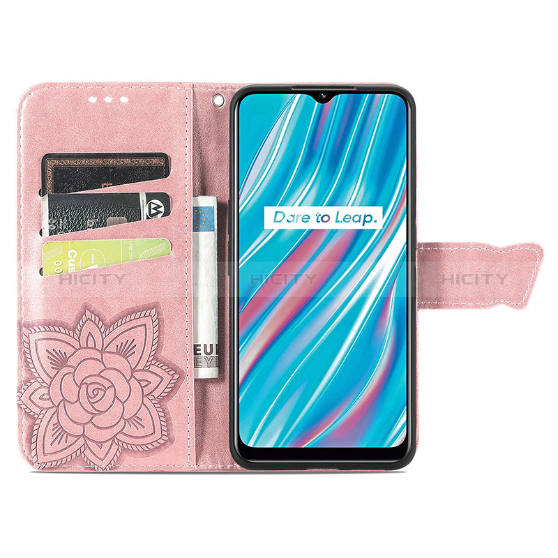 Handytasche Stand Schutzhülle Flip Leder Hülle Schmetterling für Realme V11s 5G