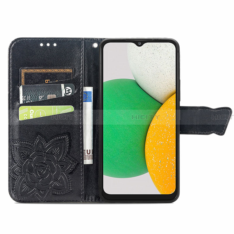 Handytasche Stand Schutzhülle Flip Leder Hülle Schmetterling für Samsung Galaxy A03 Core